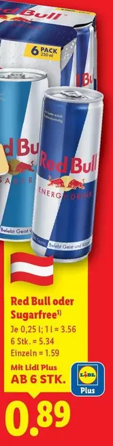 Red Bull -  oder Sugarfree