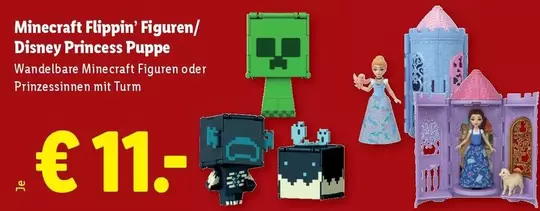 Minecraft - Flippin' Figuren/ Disney Princess Puppe