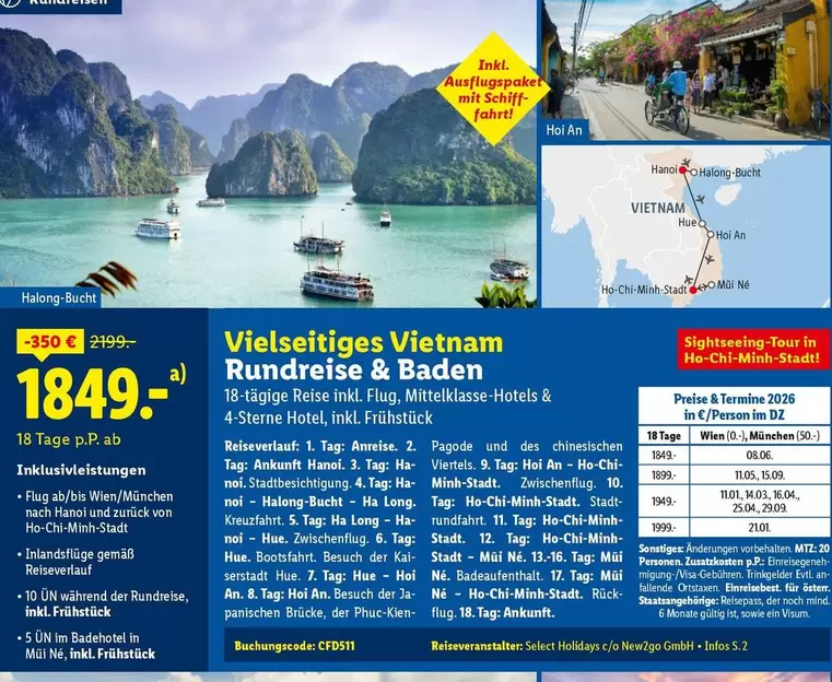 Baden - Vielseitiges Vietnam Rundreise &