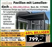 Pavillon mit Lamellen-dach