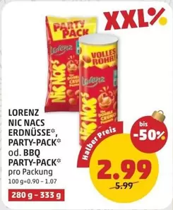 Party - NIC NACS ERDNÜSSE, PARTY-PACK od. BBQ PARTY-PACK