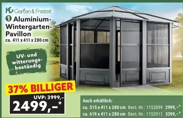 Aluminium-Wintergarten-Pavillon