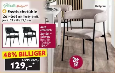 Schwarz - Esstischstühle 2er-Set