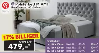 Polsterbett MIAMI