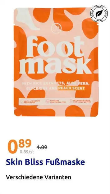 Vegan - Skin Bliss Fußmaske