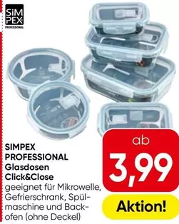 Glasdosen Click&Close