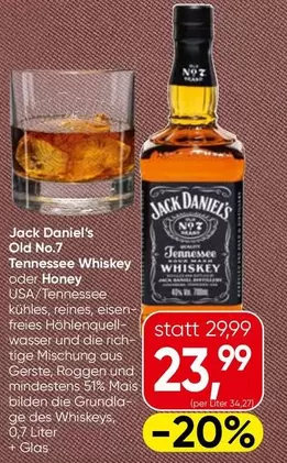 Jack Daniel'S - Old No.7 Tennessee Whiskey oder Honey