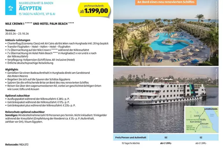 Baden - NILE CROWN ***** und HOTEL PALM BEACH *****