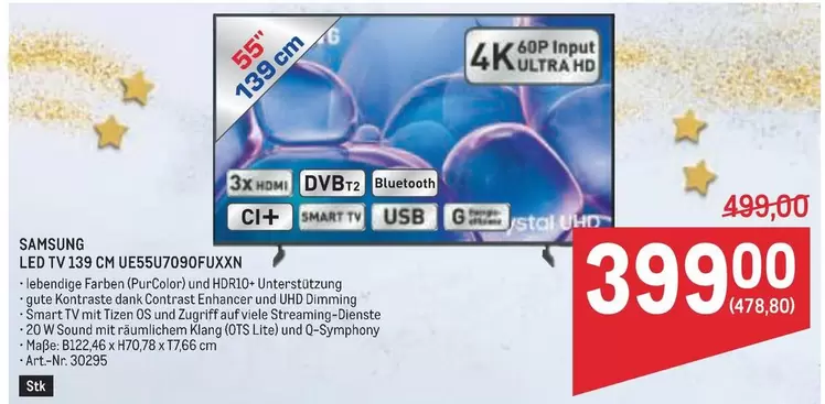 Samsung - LED TV 139 CM UESSU7090FUXXN