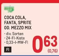 Mix - COCA COLA, FANTA, SPRITE OD. MEZZO MIX