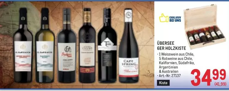 ÜBERSEE 6ER HOLZKISTE