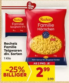 Familie Teigwaren div. Sorten