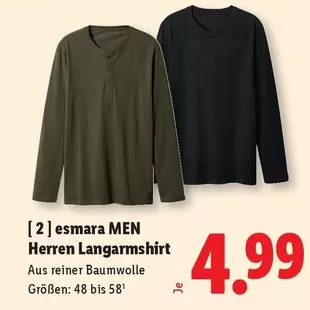Herren Langarmshirt