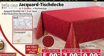 Gold - Jacquard-Tischdecke
