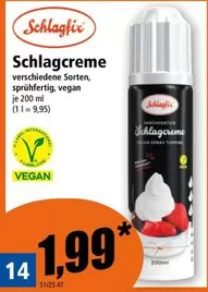 Vegan - Schlagcreme