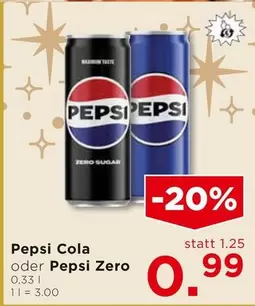 Pepsi Cola oder Pepsi Zero
