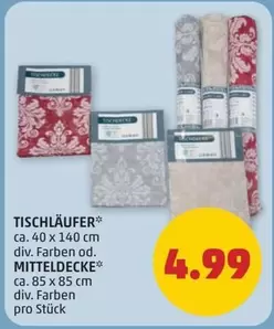 TISCHLÄUFER or MITTELDECKE