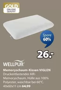 Gold - Memoryschaum-Kissen VIGLEN