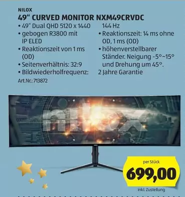 49" CURVED MONITOR NXM49CRVDC