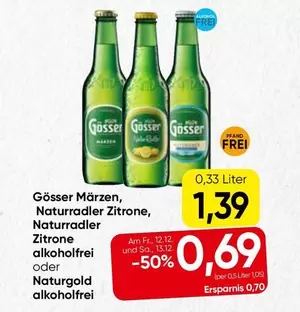 Naturradler Zitrone, Naturradler Zitrone alkoholfrei oder Naturgold alkoholfrei