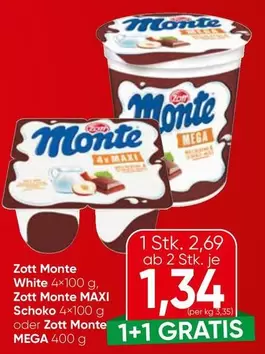 Monte White, Monte MAXI Schoko, Monte MEGA