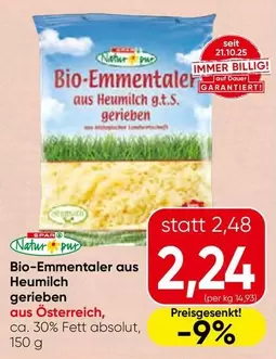 Bio-Emmentaler aus Heumilch gerieben