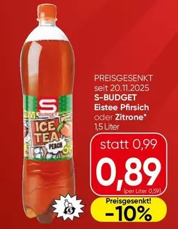 Eistee Pfirsich oder Zitrone