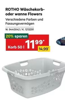 Wäschekorb- oder wanne Flowers