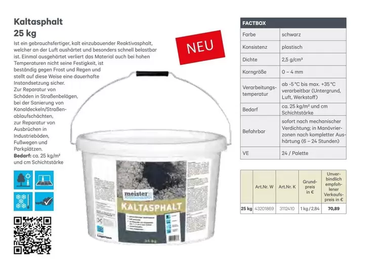 Schwarz - Kaltasphalt