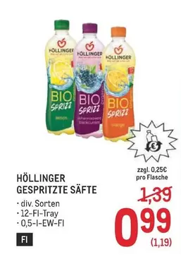 Bio - GESPRITZTE SÄFTE