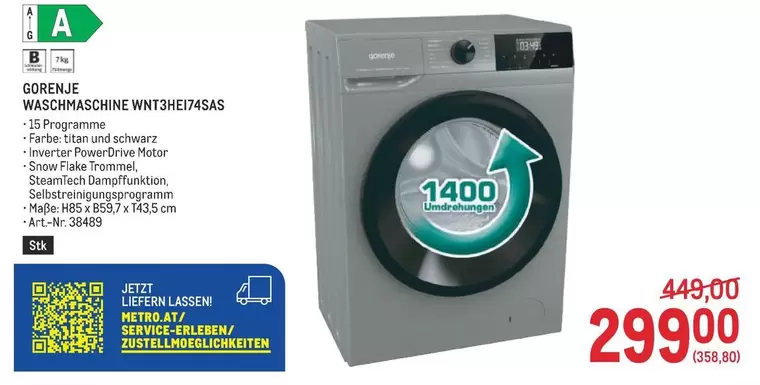 Titan - WASCHMASCHINE WNT3HE74SAS