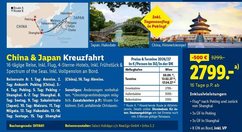 China & Japan Kreuzfahrt