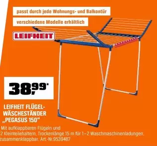 Pegasus - FLÜGEL-WÄSCHESTÄNDER „PEGASUS 150"