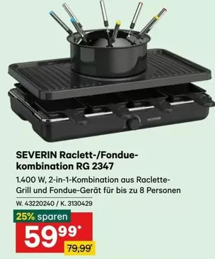 Raclett-/Fondue-kombination RG 2347