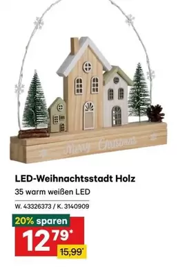 LED-Weihnachtsstadt Holz