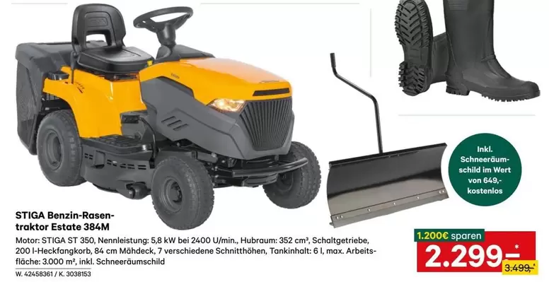 Benzin-Rasen-traktor Estate 384M