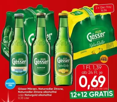 Märzen, Naturradler Zitrone, Naturradier Zitrone alkoholfrei oder Naturgold alkoholfrei