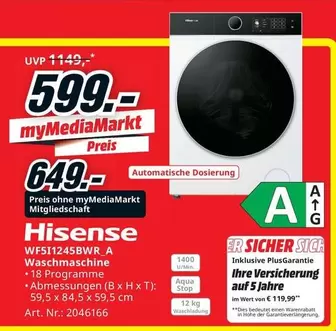 Hisense - WF511245BWR_A Waschmaschine 