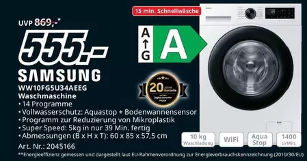 Samsung - WW10FG5U34AEEG Waschmaschine