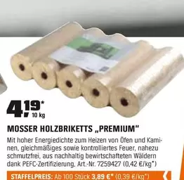 HOLZBRIKETTS „PREMIUM"
