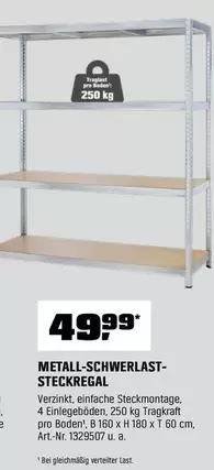 Boden - METALL-SCHWERLAST-STECKREGAL