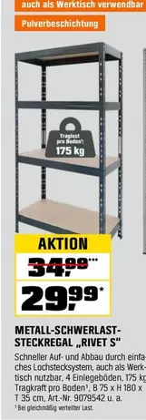 Boden - METALL-SCHWERLAST-STECKREGAL „RIVET S“