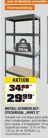 Boden - METALL-SCHWERLAST-STECKREGAL „RIVET S“