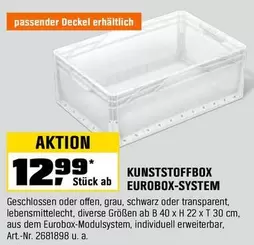 Schwarz - KUNSTSTOFFBOX EUROBOX-SYSTEM