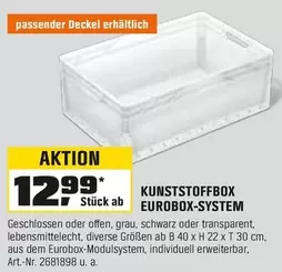 Schwarz - KUNSTSTOFFBOX EUROBOX-SYSTEM