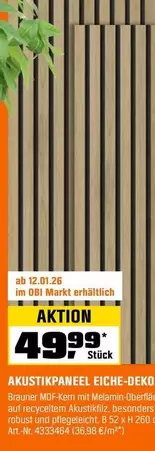 AKUSTIKPANEEL EICHE-DEKO