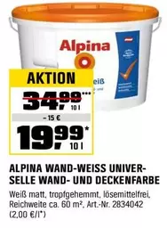 Weiss - WAND-WEISS UNIVERSELLE WAND- UND DECKENFARBE
