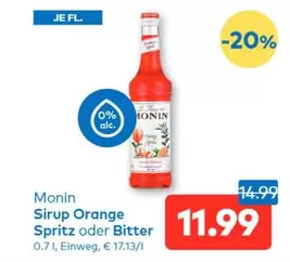 Orange - Sirup  Spritz oder Bitter