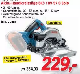 Bosch - GKS 18V-57 G Solo