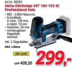 Bosch - Akku-Stichsäge GST 18V-155 SC Professional Solo